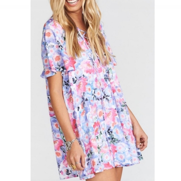 Show Me Your MuMu Dresses & Skirts - SHOW ME YOUR MUMU Kylie Purple Lightweight Floral Spring Easter Dress Large